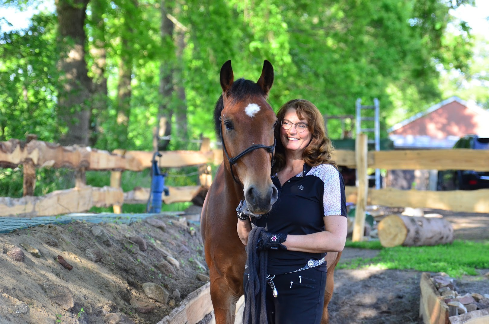 Ulrike Fischer mit Pferd
